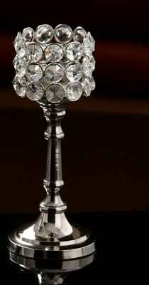 Crytsal Candle Holder - Round