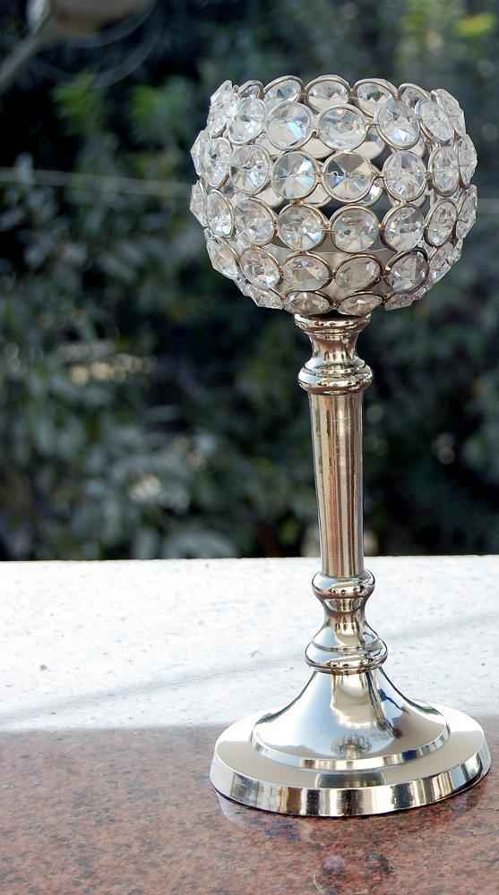 Crytsal Candle Holder - Round